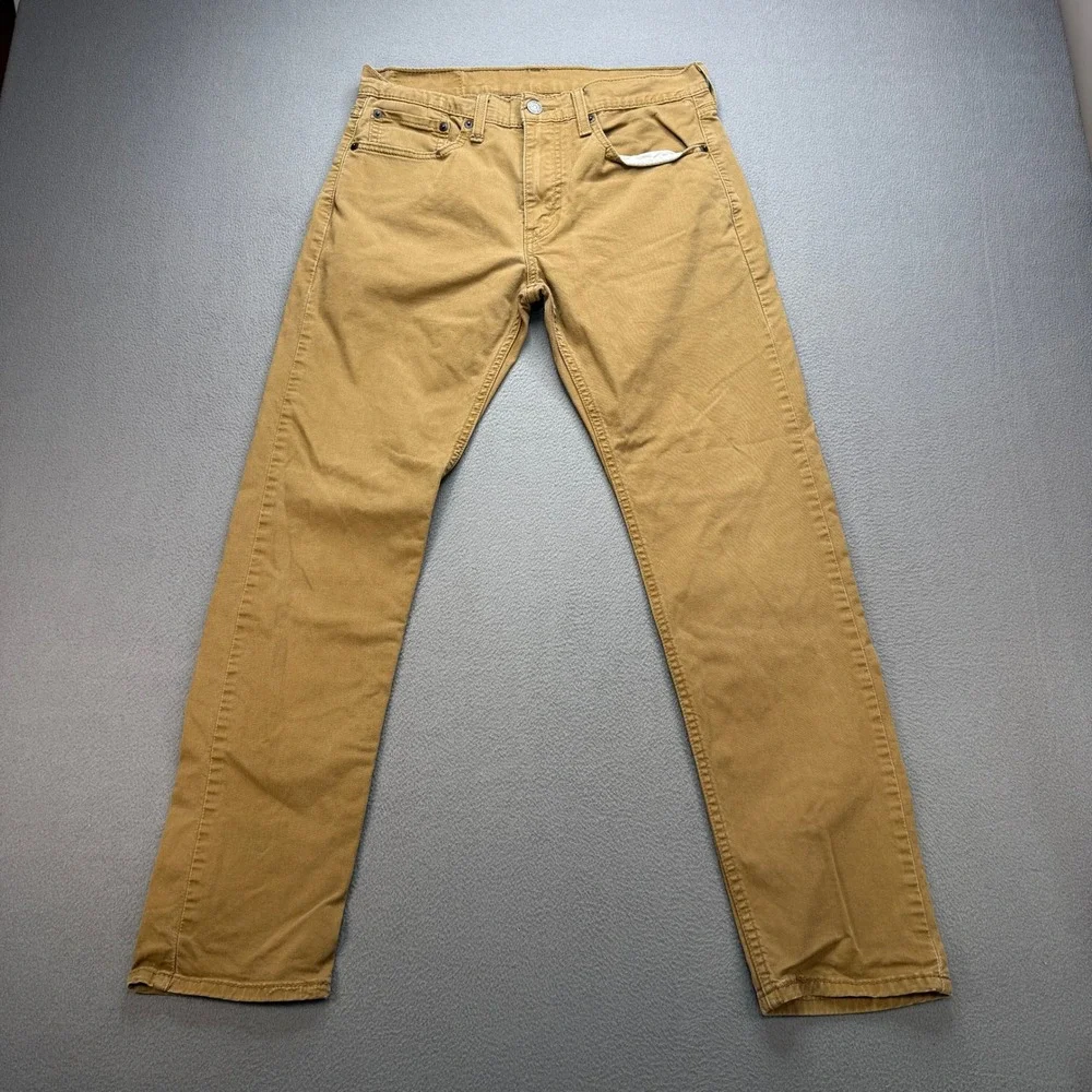 Levi's 502 Taper Pants Mens 31x32 (FIT 31x28) Brown Stretch Regular Chinos Work